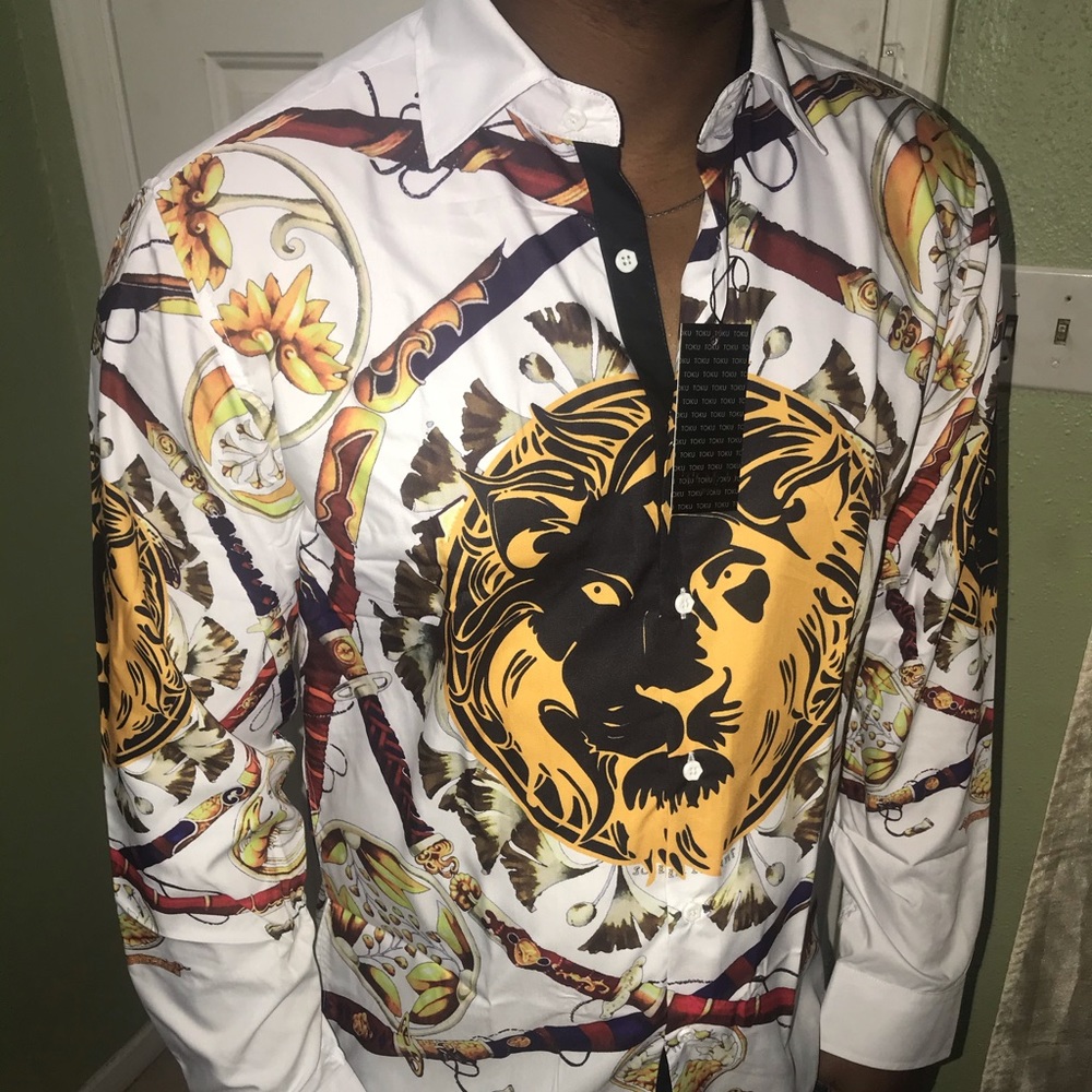 TK-91 MEN'S MULTI PRINTED DRESS SHIRT